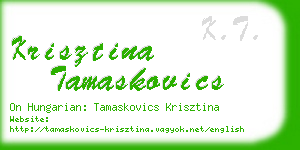 krisztina tamaskovics business card